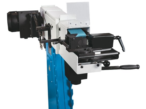 Extra solid clamping system with rigid v-block jaws for a secure hold of tubes, flat and square materials