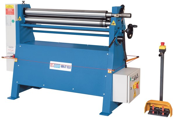 KRM AT 10/3,0 - Rouleaux à entraînement motorisé, disposition asymétrique des rouleaux avec alimentation manuelle du rouleau arrière pour l’usinage des tôles fines et minces