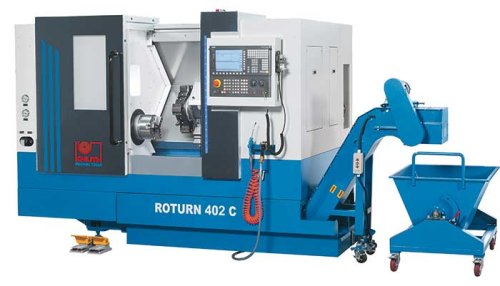 Roturn 402 C - Kompakte CNC-Drehmaschine  für die Serienproduktion mit Siemens CNC-Steuerung und  Reitstock