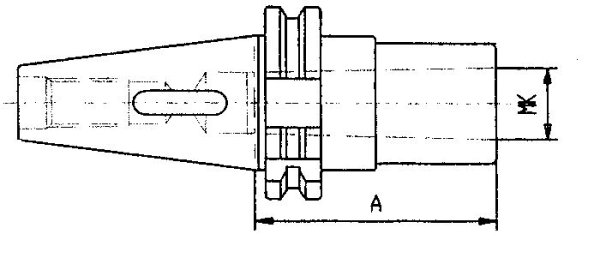 Zwischenhülsen, Austreiblappen DIN 69871, SK 40 / MK1 - Werkzeugaufnahme für Morsekonuswerkzeuge für Bearbeitungszentren