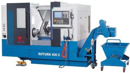Roturn 400 C - Kompaktní CNC soustruh pro sériovou výrobu s CNC řídicím systémem Siemens a koníkem