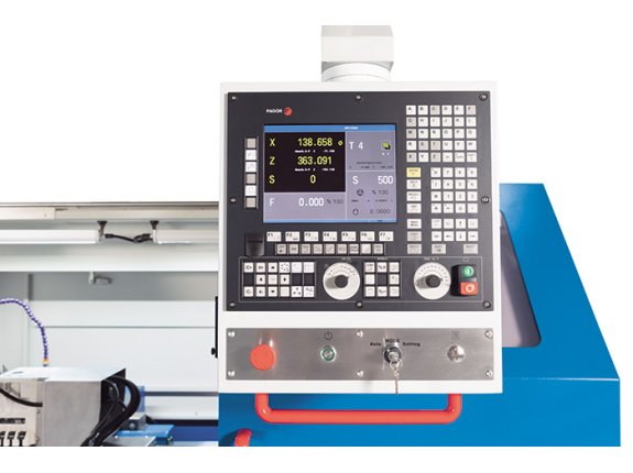 The Fagor 8055 CNC provides an intuitive workshop programming solution via simple graphic-based dialog buttons