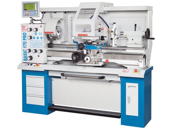 Basic 170 Super Pro - Top model of the mechanic's lathes, perfect for workshop and training with complete equipment and modern ergonomics