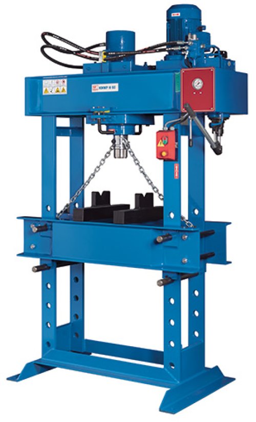 KNWP H 60 - Presse d’atelier motorisée avec unité cylindrique facile à positionner et prises de support