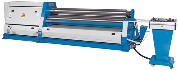 RBM 25/25 - Heavy-duty version with hydraulically driven rollers for processing large heavy plate sheets and large thicknesses