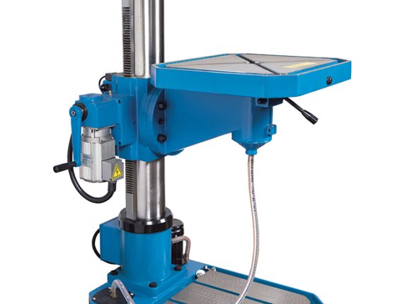 Drill table with motorized height adjustment