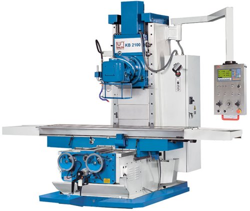 KB 2100 - Heavy duty bed mill for the most demanding applications with huron type head