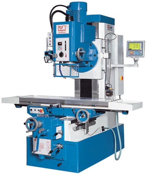 KB 1400 - Optimal for heavy machining of large workpieces with swivelling vertical milling head and infinitely variable speed