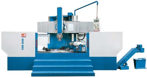 VDM S - With movable crossbeam, infinitely variable servo feed and additional lateral support for very large turning diameters