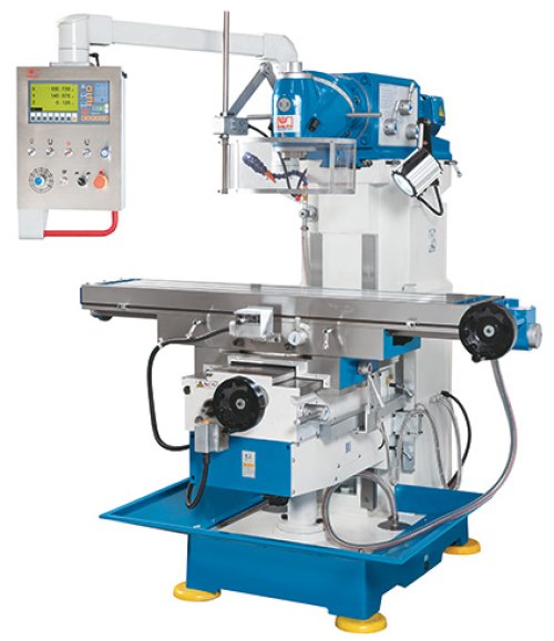 UWF 1.2 - With universal milling head, automated feed on all axes and swiveling table