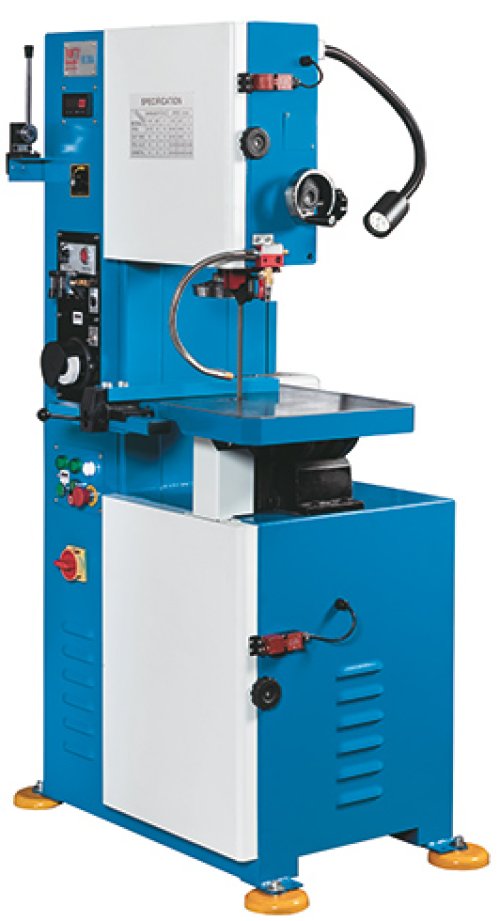 VB-A - The solution for contour sawing with a particularly stable saw frame, table that can be swivelled on both sides, minimum quantity cooling and strip welding unit.