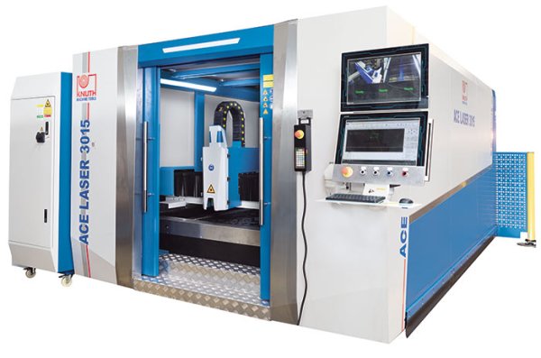 ACE Laser 4020 6.0 R - Fiber laser (Raycus) cutting system with shuttle table, wide machining and performance spectrum, gas console and filtered vacuum system