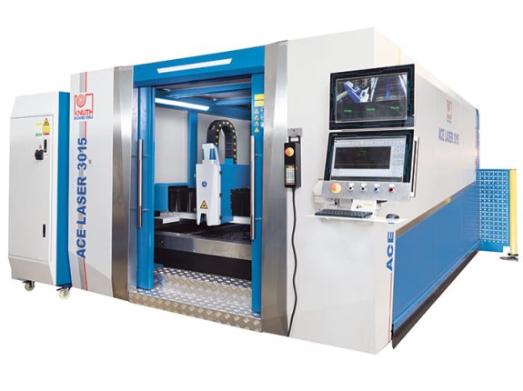 ACE Laser 4020 6.0 R - Fiber laser (Raycus) cutting system with shuttle table, wide machining and performance spectrum, gas console and filtered vacuum system