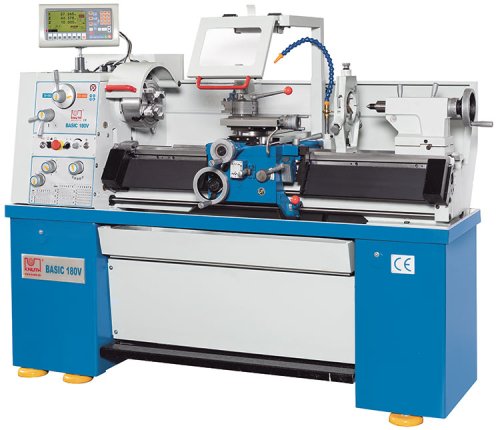 Basic 180 V - With extra wide bed, infinitely variable spindle speed and constant cutting speed