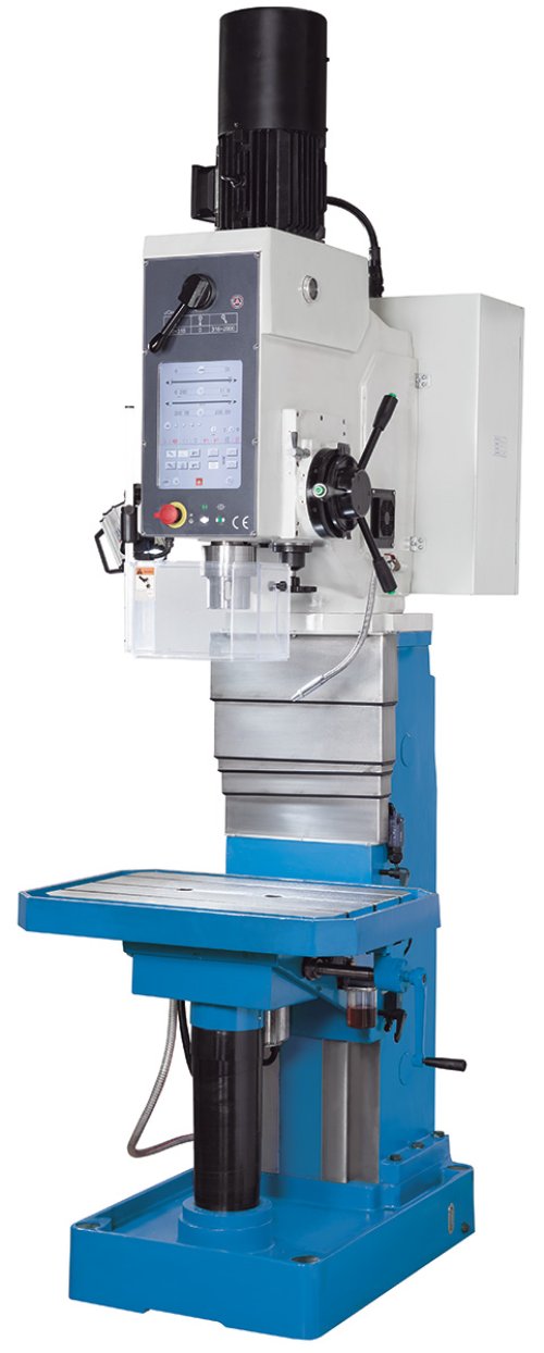 ZXB60F - Servo-conventional box-column drill press with motorized table height adjustments and HMI with touchscreen