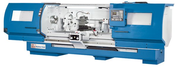 Forceturn - Precision lathe with Fagor controller, servo tool changer, and electronic handwheels for conventional operation