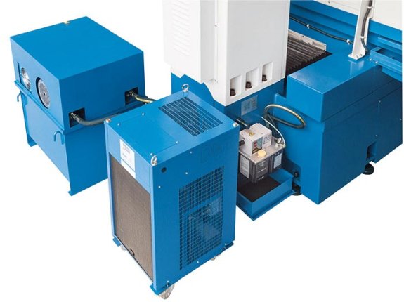 External hydraulic unit and oil cooler ensure thermal stability during continuous operation