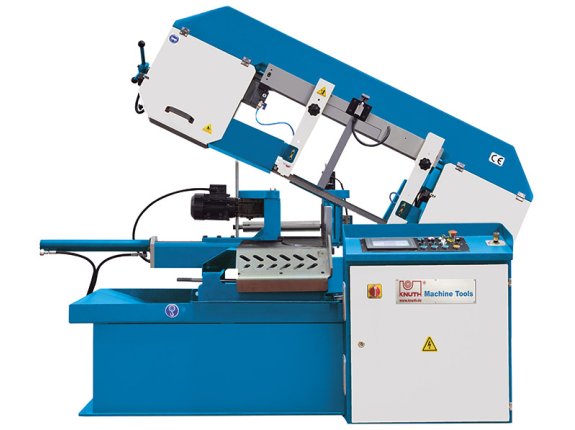 ABS 350 C - Fully automatic miter band saw with vice integrated feed rollers and touch screen control panel