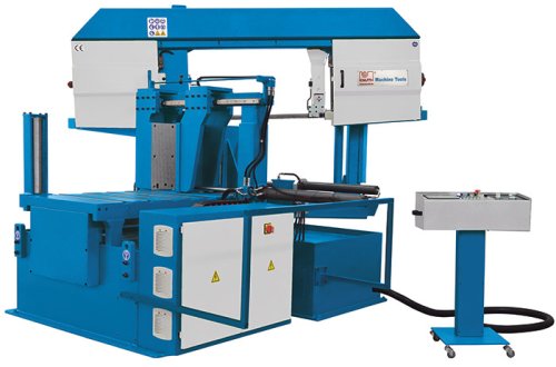 ABS 325 S NC - Double-column design, Omron NC control with high-precision servo material feed and hydraulic bundle clamping device for series processing