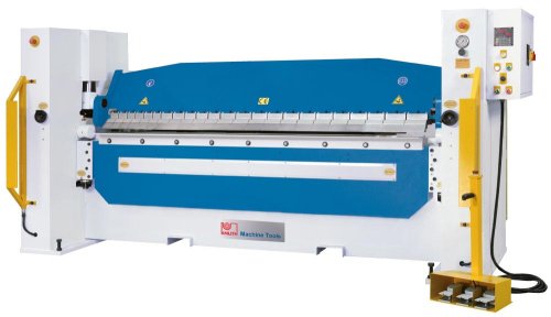 HBM - Hydraulically driven bending bench with programmable bending angle, manual back gauge and segmented top tool