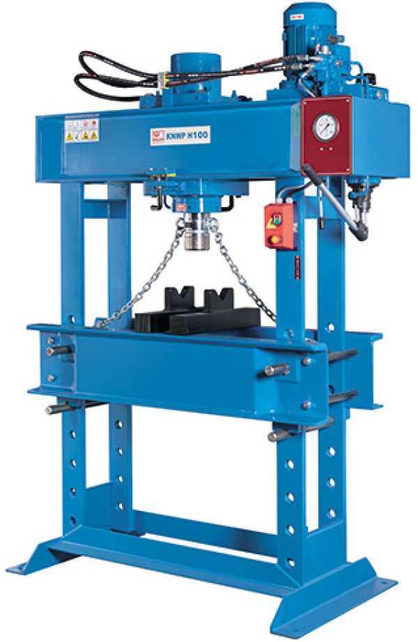 KNWP H 200 - Presse d’atelier motorisée avec unité cylindrique facile à positionner et prises de support