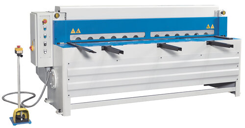 Prestige RGM 2003 - Sliding-block guided motorized plate shears with manually adjustable controlled back gauge