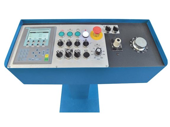 All switches and controls are conveniently arranged on a stand-alone control panel