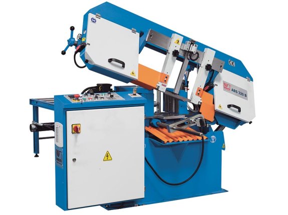ABS 320 B - Fully automatic swing frame band saw with feed rollers in the vice for series production