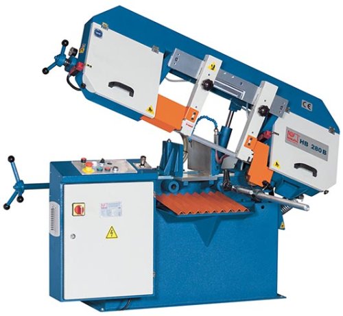 HB 280 B - Entry-level model of the large workshop bandsaw with completely manual functions, swivelling vice and inverter-controlled band speed