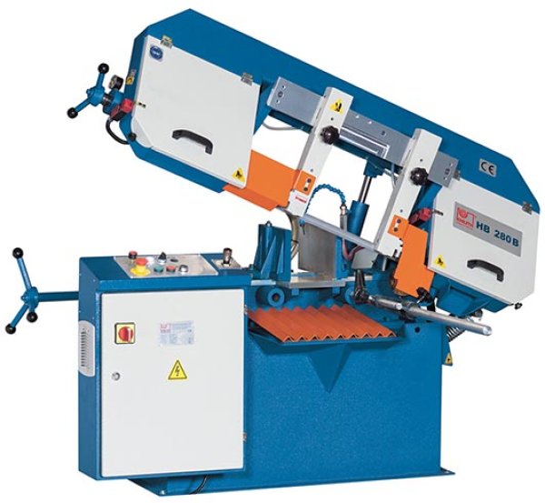 HB 280 B - Entry-level model of the large workshop bandsaw with completely manual functions, swivelling vise and inverter-controlled band speed