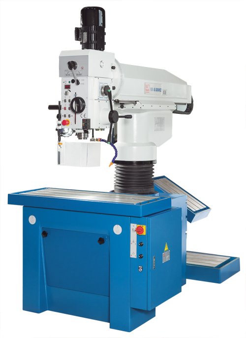 KSR 40 Advance - Fast smooth positioning of the drilling quill on 3 possible work stations with automatic gear feed and infinitely variable spindle speed