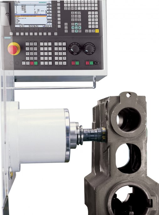 KNUTH BO 90 CNC: Thanks to the very easy to use, practical table rotation  mechanism, users can set up a new batch after 30 to 40 parts  have passed, allowing very quick change-overs between  components