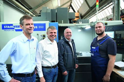Left to right: Michael Schaaf (Knuth), Ingo Bartsch (Siemens), Peter Wagner (Tietjen) und Christian Nickelsen (Tietjen)